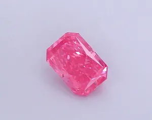 1.12ct RADIANT Fancy Vivid Pink VVS2 Coloured Lab diamond