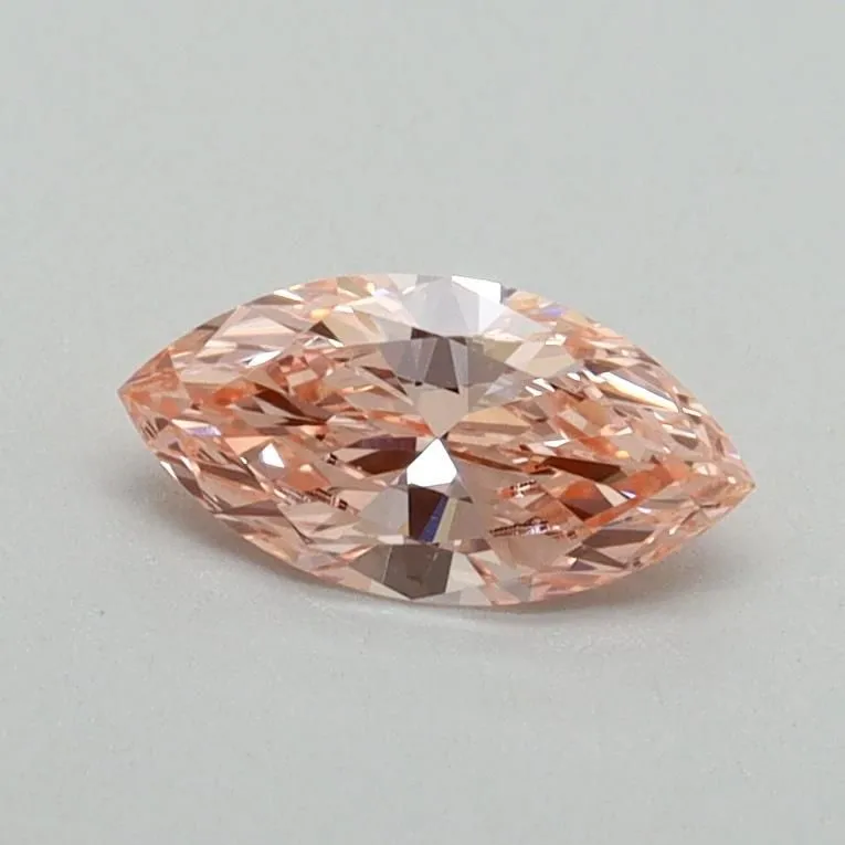 0.42ct MARQUISE Fancy Vivid Pink VS1 Coloured Lab diamond