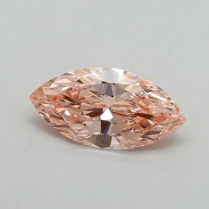 0.42ct MARQUISE Fancy Vivid Pink VS1 Coloured Lab diamond