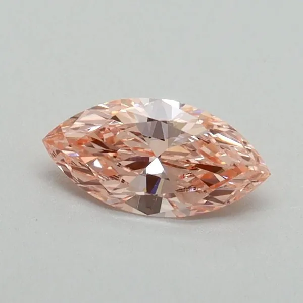 0.42ct MARQUISE Fancy Vivid Pink VS1 Coloured Lab diamond