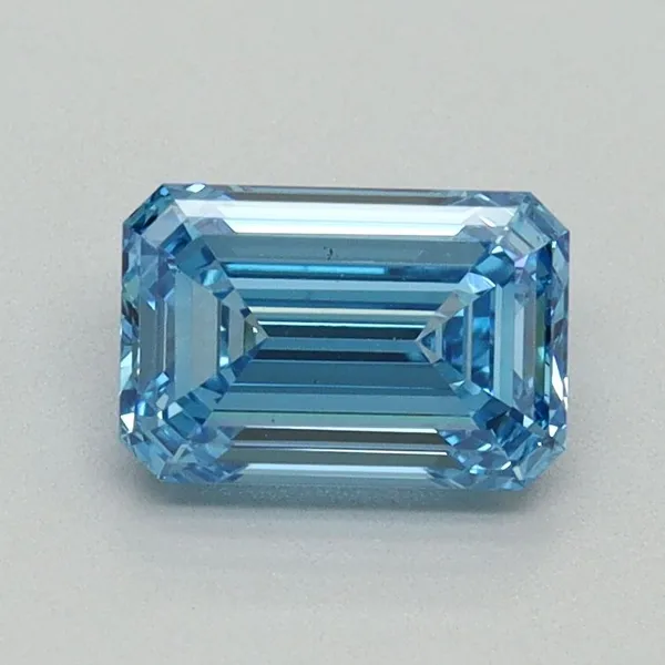 1.01ct EMERALD Fancy Vivid Blue VS1 Coloured Lab diamond