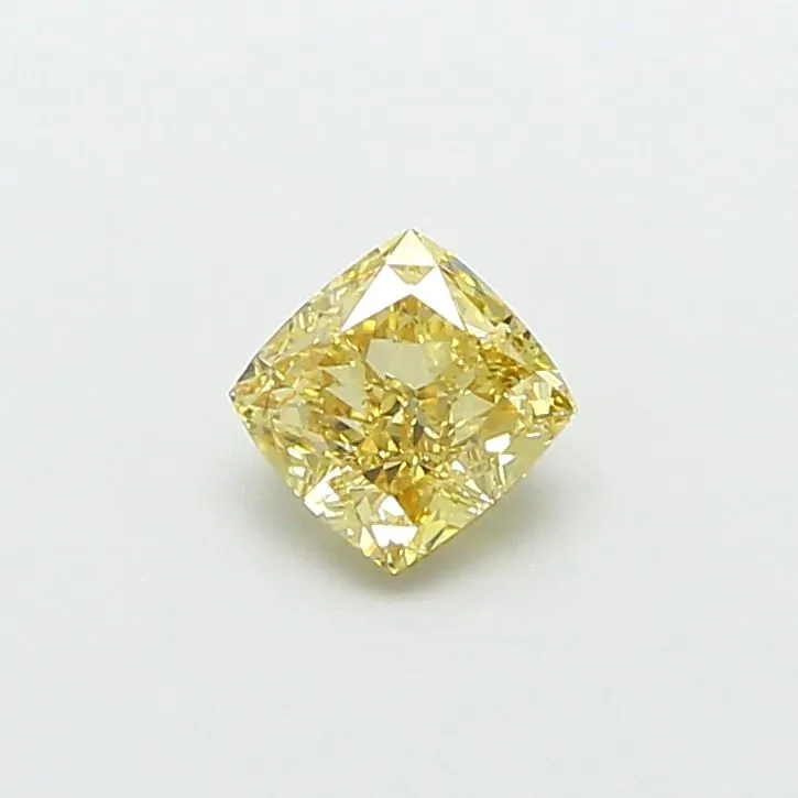 1.09ct CUSHION Fancy Intense Yellow VVS1 Coloured Lab diamond