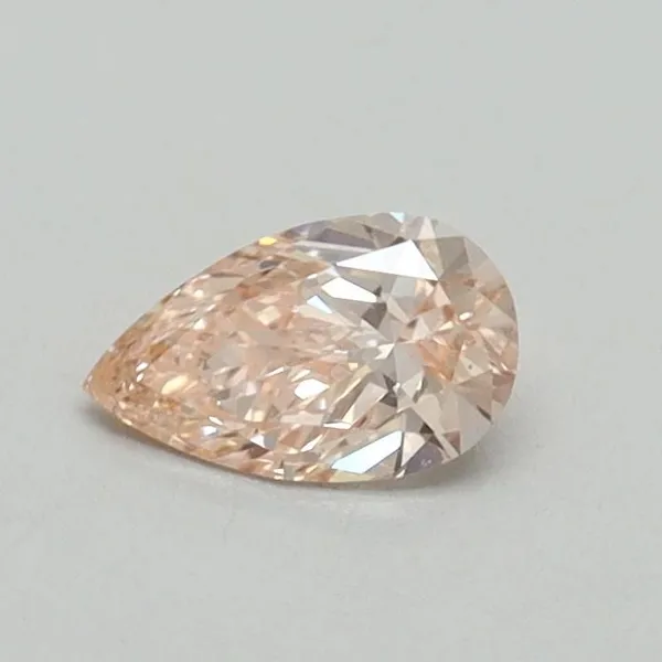 0.31ct PEAR Fancy Intense Pink VS1 Coloured Lab diamond