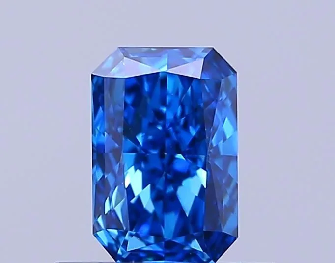 0.53ct RADIANT Fancy Vivid Blue VS1 Coloured Lab diamond