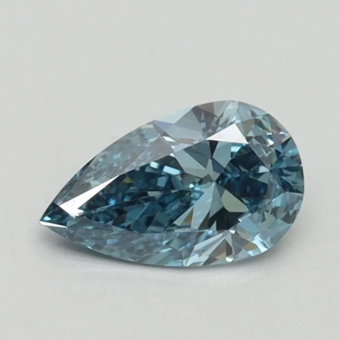 0.50ct PEAR Fancy Intense Blue VS1 Coloured Lab diamond