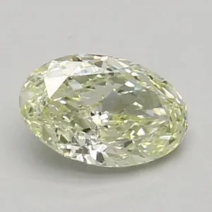 0.56ct OVAL Fancy Light Greenish Yellow VVS2 Coloured Lab diamond