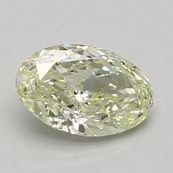 0.56ct OVAL Fancy Light Greenish Yellow VVS2 Coloured Lab diamond