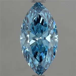 1.43ct MARQUISE Fancy Vivid Blue VVS2 Coloured Lab diamond