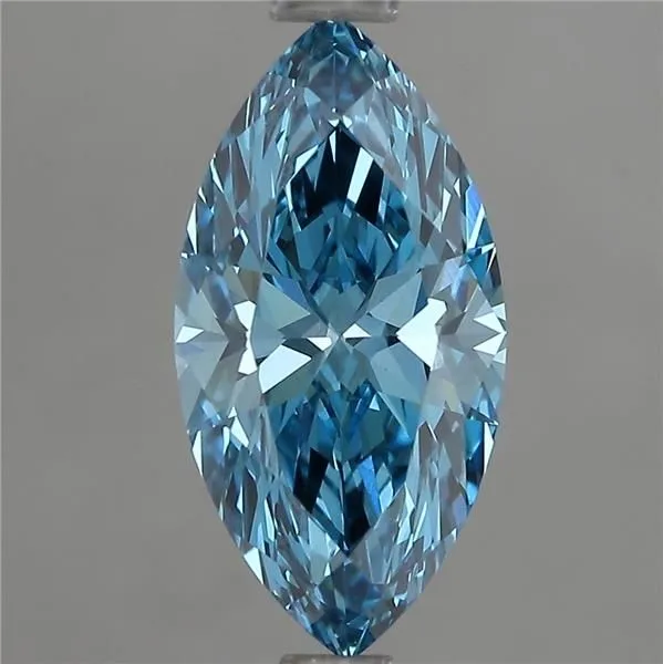 1.43ct MARQUISE Fancy Vivid Blue VVS2 Coloured Lab diamond