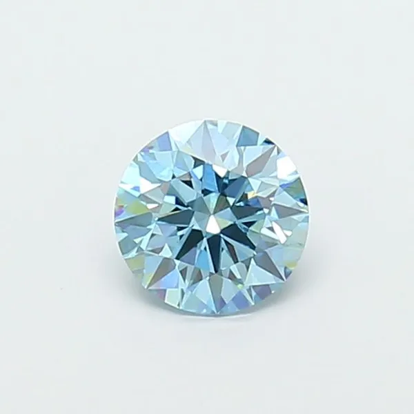 1.09ct ROUND Fancy Vivid Blue VS1 Coloured Lab diamond
