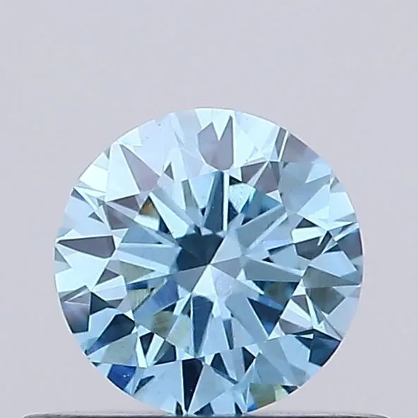 0.43ct ROUND Fancy Vivid Blue VS1 Coloured Lab diamond