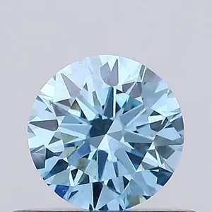 0.43ct ROUND Fancy Vivid Blue VS1 Coloured Lab diamond
