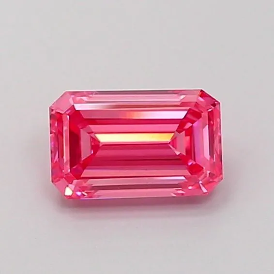 1.03ct EMERALD Fancy Vivid Pink VS1 Coloured Lab diamond