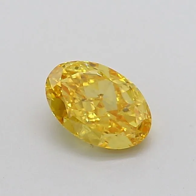 1.02ct OVAL Fancy Vivid Yellow VS2 Coloured Lab diamond