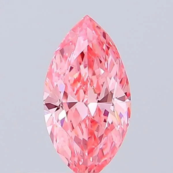 0.47ct MARQUISE Fancy Vivid Pink VS1 Coloured Lab diamond