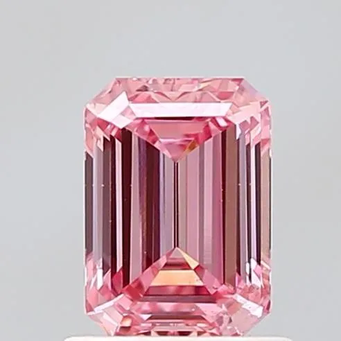 0.99ct EMERALD Fancy Vivid Pink VS2 Coloured Lab diamond