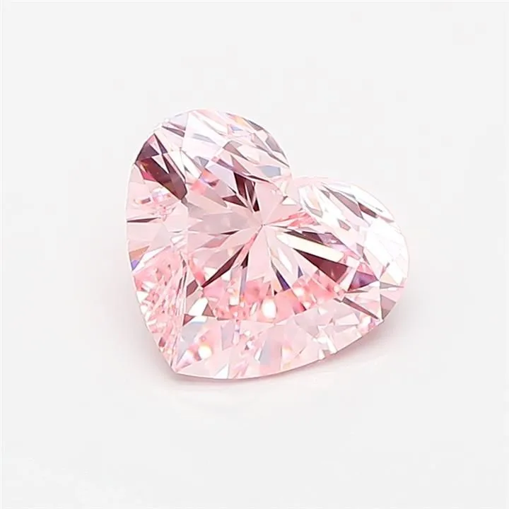 1.59ct HEART Fancy Intense Pink VVS2 Coloured Lab diamond