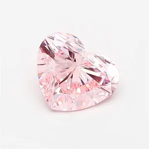 1.59ct HEART Fancy Intense Pink VVS2 Coloured Lab diamond