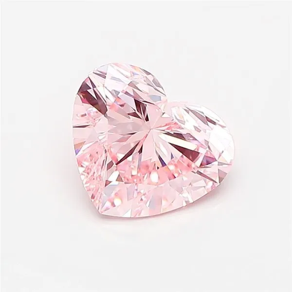 1.59ct HEART Fancy Intense Pink VVS2 Coloured Lab diamond