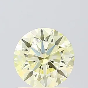 0.8ct ROUND Fancy Light Yellow VVS2 Coloured Lab diamond
