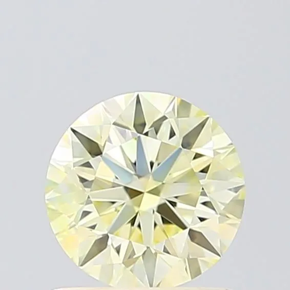 0.8ct ROUND Fancy Light Yellow VVS2 Coloured Lab diamond