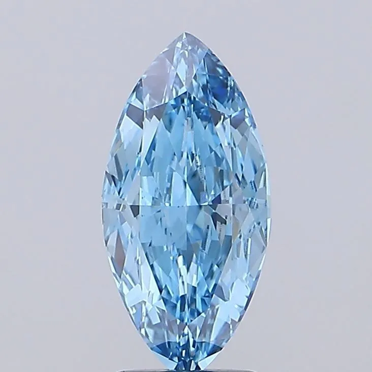 3.00ct MARQUISE Fancy Vivid Blue VS1 Coloured Lab diamond