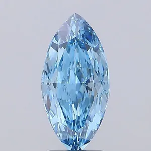 3ct MARQUISE Fancy Vivid Blue VS1 Coloured Lab diamond