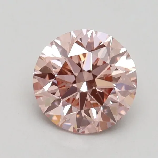 0.91ct ROUND Fancy Intense Pink SI1 Coloured Lab diamond