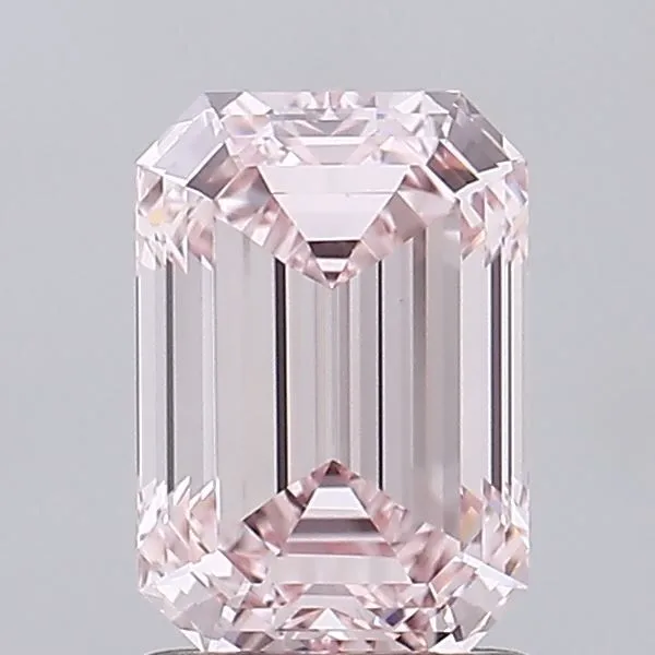 1.59ct EMERALD Fancy Intense Pink VVS2 Coloured Lab diamond