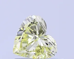 0.5ct HEART Fancy Light Yellow VS1 Coloured Lab diamond
