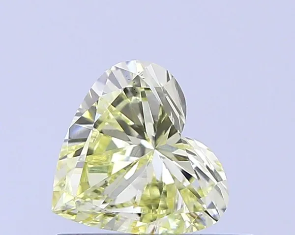 0.5ct HEART Fancy Light Yellow VS1 Coloured Lab diamond