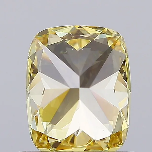 0.93ct CUSHION Fancy Intense Brownish Yellow VVS2 Coloured Lab diamond
