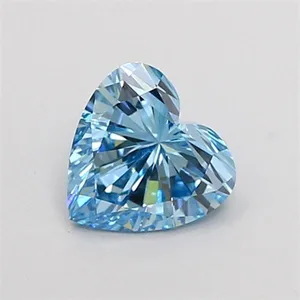 1.07ct HEART Fancy Vivid Blue VS1 Coloured Lab diamond