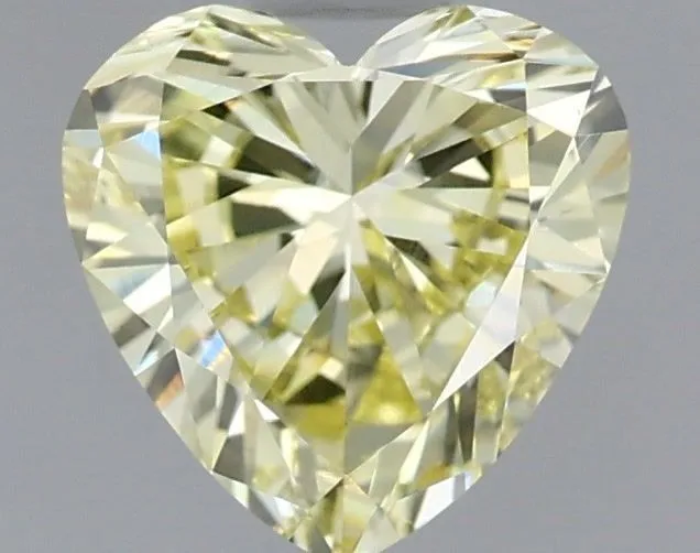 0.75ct HEART Fancy Yellow VS1 Coloured Lab diamond