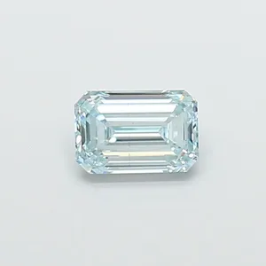 1.04ct EMERALD Fancy Greenish Blue VS1 Coloured Lab diamond