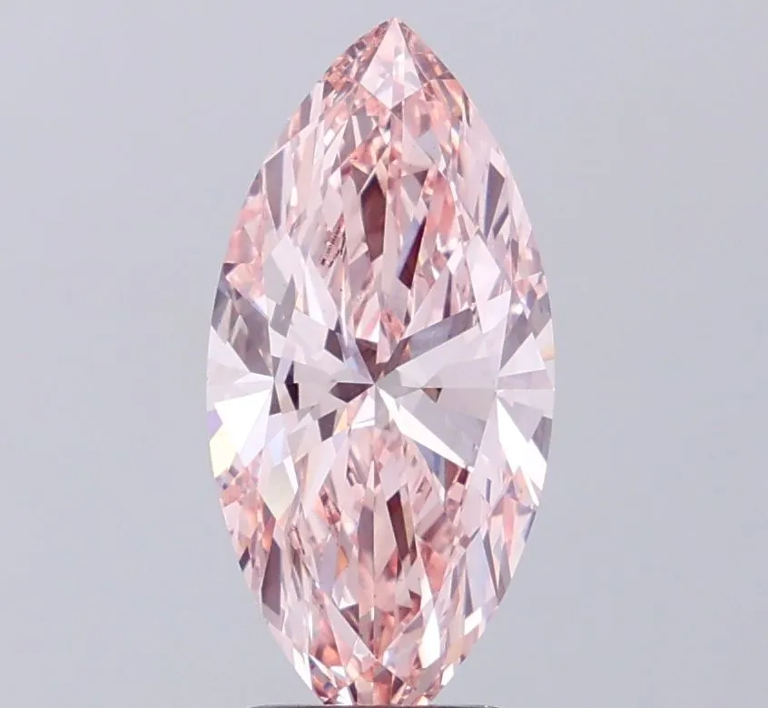 2.58ct MARQUISE Fancy Intense Pink VS1 Coloured Lab diamond