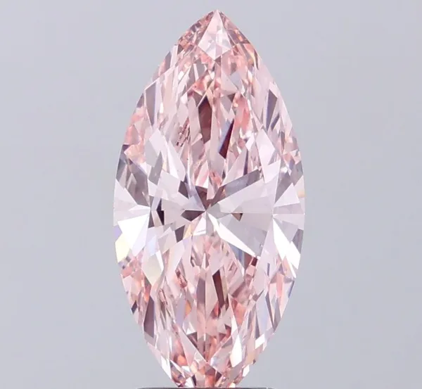 2.58ct MARQUISE Fancy Intense Pink VS1 Coloured Lab diamond