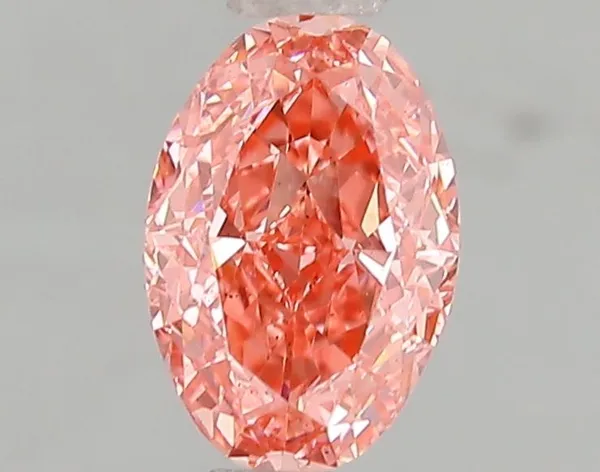 1.03ct OVAL Fancy Vivid Pink SI1 Coloured Lab diamond