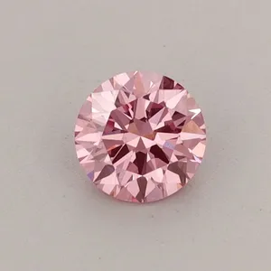 0.39ct ROUND Fancy Vivid Pink VVS2 Coloured Lab diamond