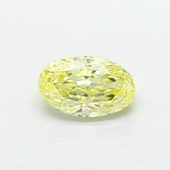 0.68ct OVAL Fancy Yellow VS1 Coloured Lab diamond