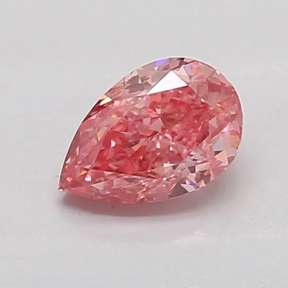 0.56ct PEAR Fancy Vivid Pink VS1 Coloured Lab diamond