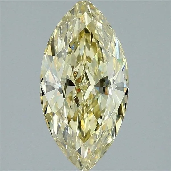 2.09ct MARQUISE Fancy Yellow VVS2 Coloured Lab diamond