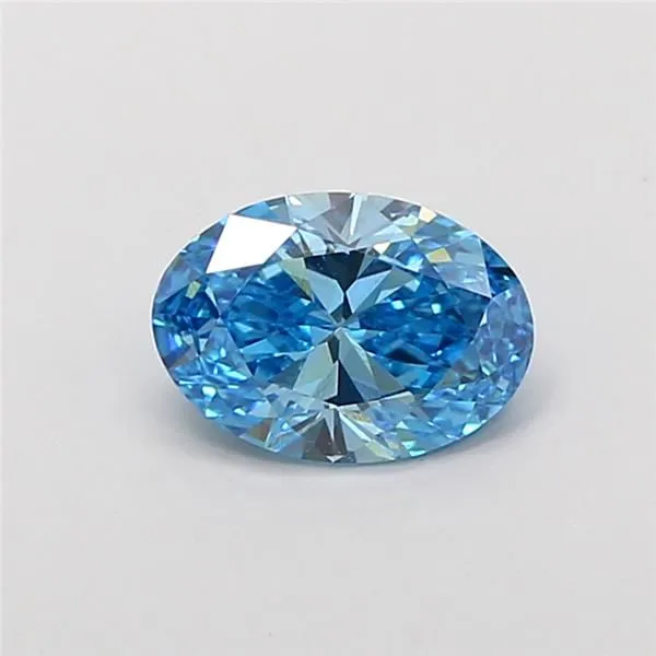 1.07ct OVAL Fancy Vivid Blue VVS2 Coloured Lab diamond