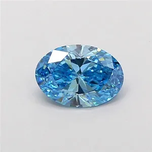 1.07ct OVAL Fancy Vivid Blue VVS2 Coloured Lab diamond