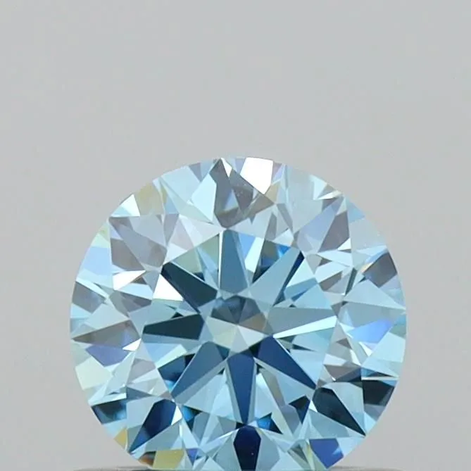 0.51ct ROUND Fancy Vivid Blue VVS2 Coloured Lab diamond