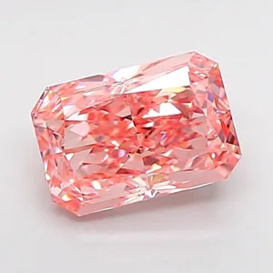 1.04ct RADIANT Fancy Vivid Pink VS2 Coloured Lab diamond