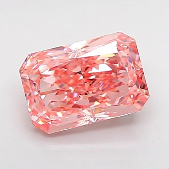 1.04ct RADIANT Fancy Vivid Pink VS2 Coloured Lab diamond
