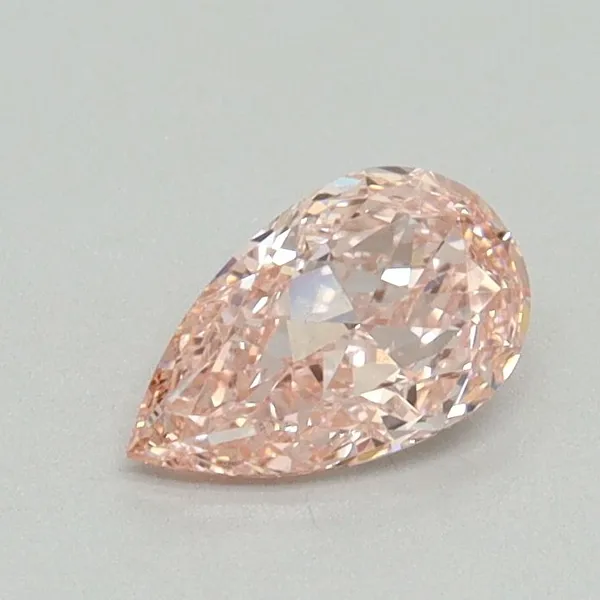 0.53ct PEAR Fancy Intense Pink VS1 Coloured Lab diamond