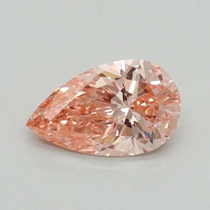 0.46ct PEAR Fancy Vivid Pink SI1 Coloured Lab diamond