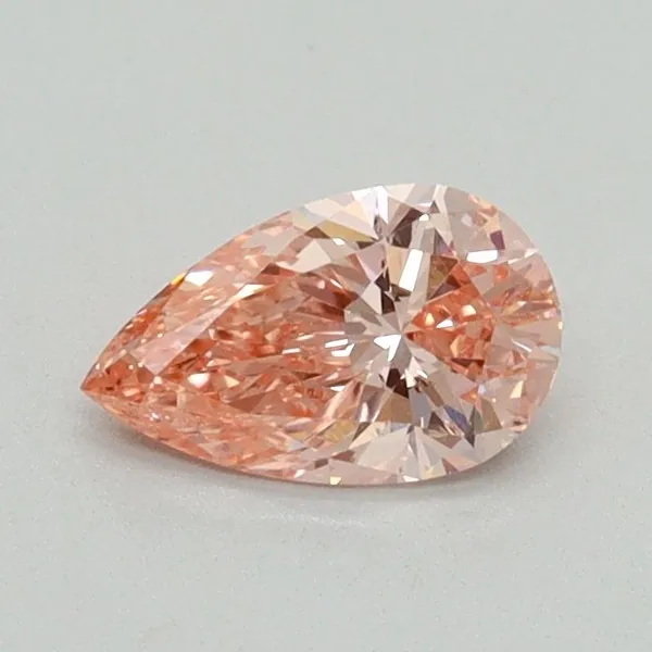 0.46ct PEAR Fancy Vivid Pink SI1 Coloured Lab diamond